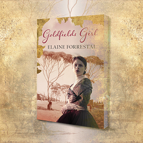 Photo of the Goldfields Girl cover against a cream background.