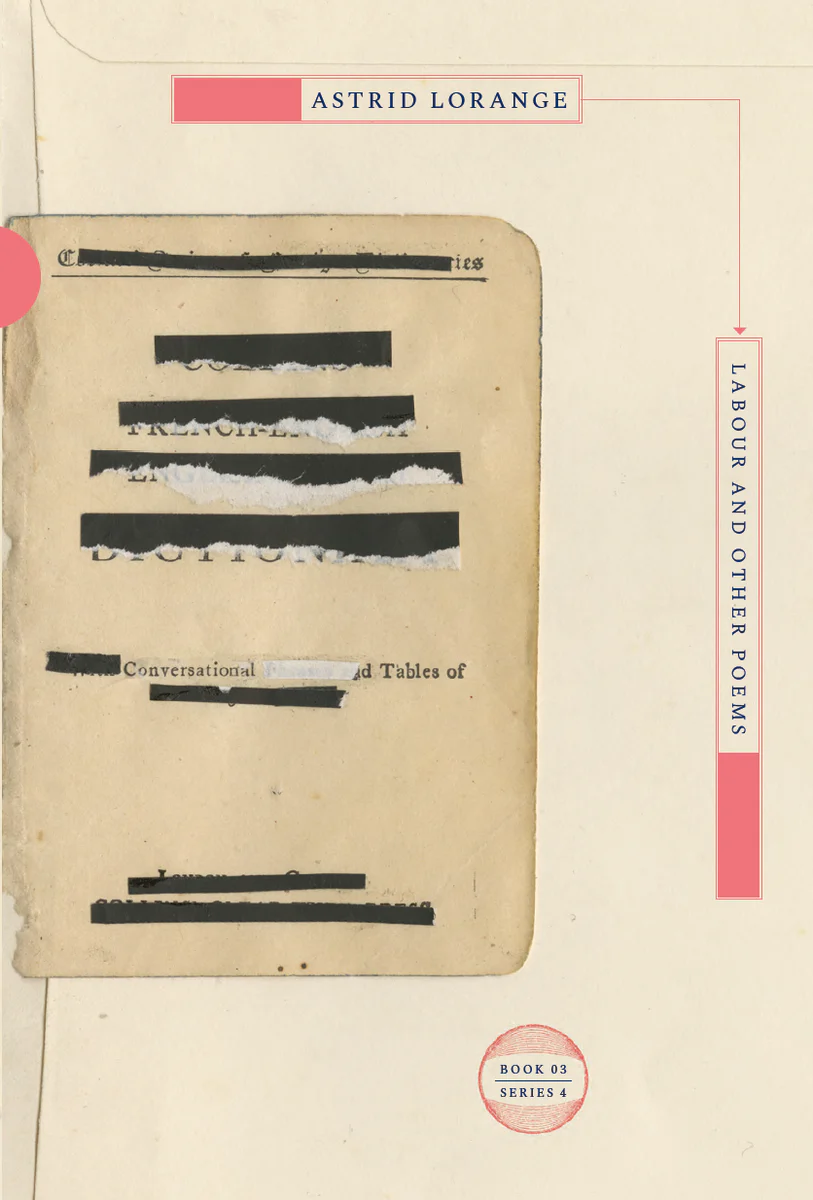 Cover of Labour and Other Poems with piece of paper and words blacked out of it