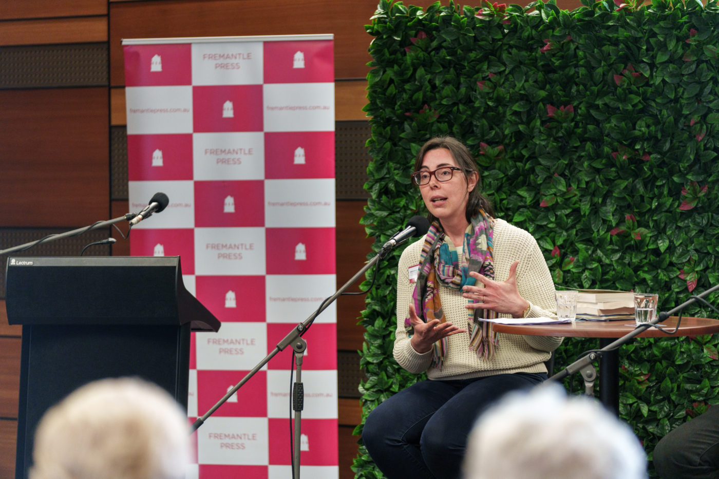Panel host Brooke Dunnel