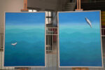 Humpback Highway (Diptych) by Cindy Lane
